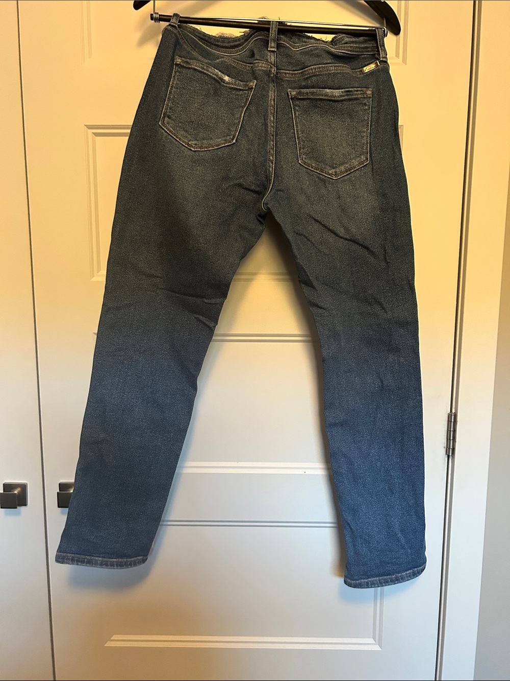 KanCan Frayed Waist Straight Leg Jeans in Blue - Picture 3 of 3